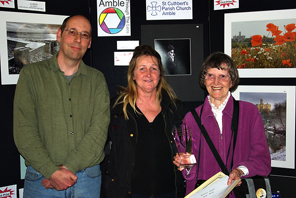 Mark Sunderland with commended photographer Dot Tindal and People's Choice winner Joan Robinson