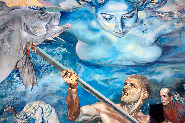 Maritime Mural at the Town Hall in Riomaggiore