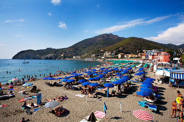 Umbrellas on the Beach at Levanto