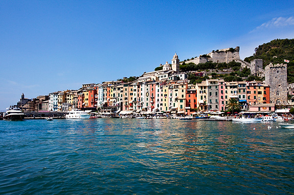 Brightly Coloured Painted Seafront Houses at Porto Venere