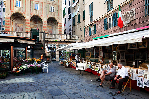 Piazza Banchi in the Old Town, Genoa