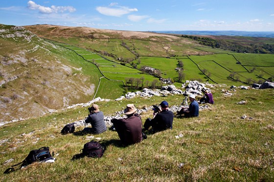 Above Gordale Scar on the May Malham Workshop
