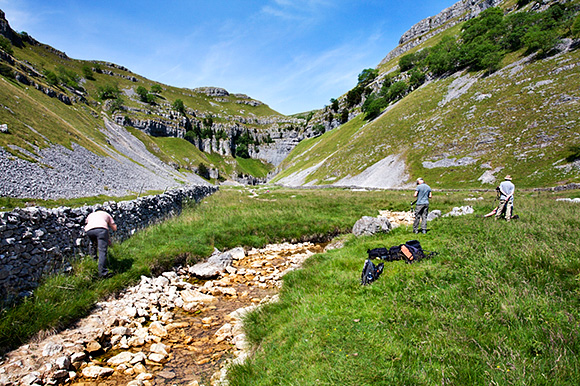 Photographing at Gordale Scar