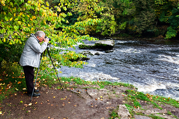 A Touch of Autumn Colour at Upper Aysgarth Falls on the October Workshop