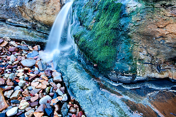 Waterfall on the Beach on the Fife Coast