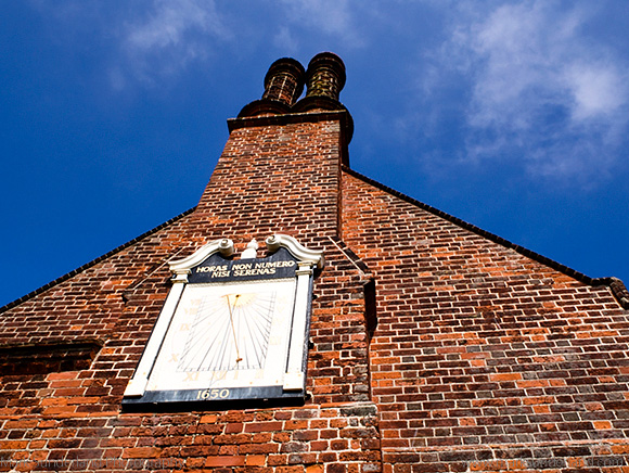 Sundial and Chimney Stack at the Moot Hall 