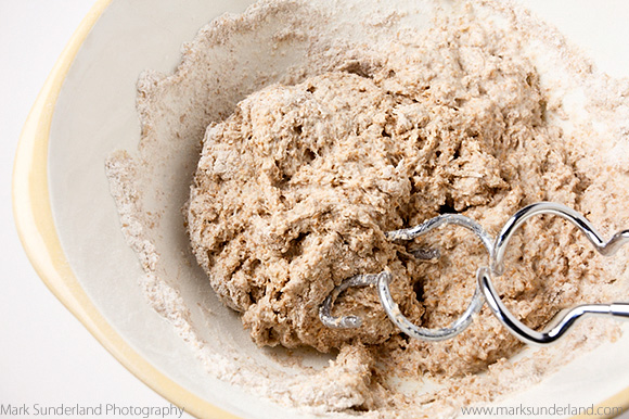 Mixing Wholemeal Bread Dough with Dough Hooks