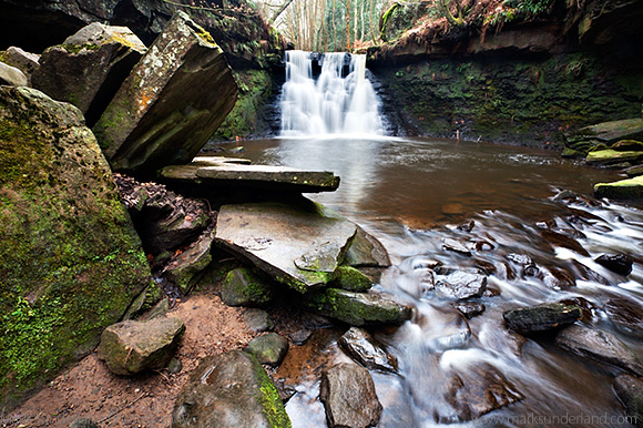 Stone Slabs and Goitstock Waterfall