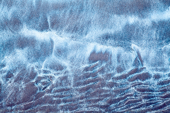 Patterns Formed by Dry Sand Blowing Over Ripples in Wet Sand West Sands St Andrews Fife Scotland