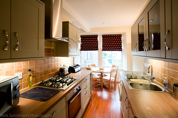 The Refurbished Kitchen at 3c Gillespie Terrace