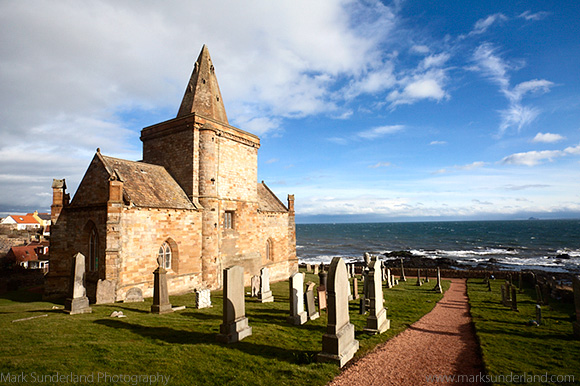 The Auld Kirk and Kirkyard on the Fife Coast at St Monans