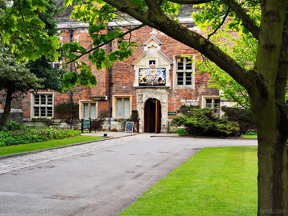 Coat of Arms of Charles I over the Entrance to The Kings Manor, University of York, Exhibition Square, York