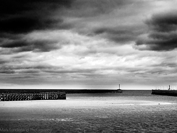Stormy Skies over the Mouth of the River Coquet, Amble by the Sea, Northumberland, England