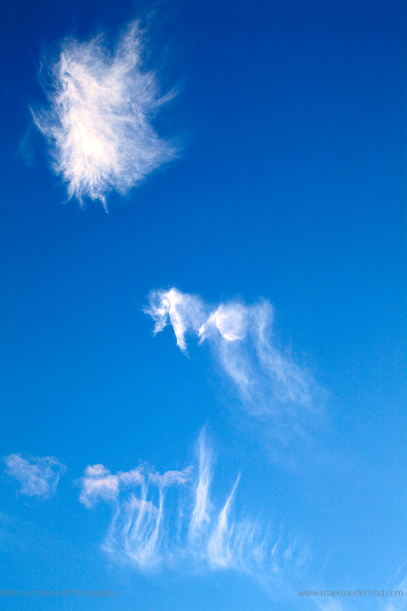 Wispy Cloud Formations at Dusk