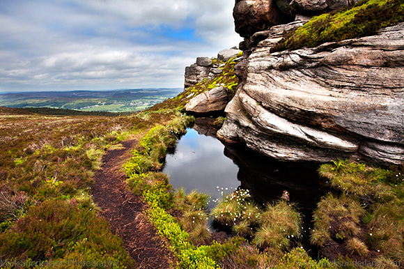 Old Stell Crag in the Simonside Hills near Rothbury Northumberland England