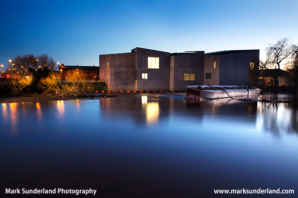 The Hepworth Gallery at Dusk Wakefield