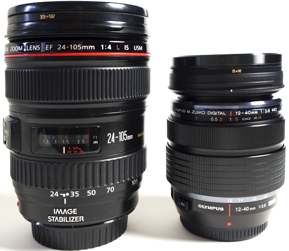 Canon 24-105 f4 L and Olympus 12-40 f2.8 Pro