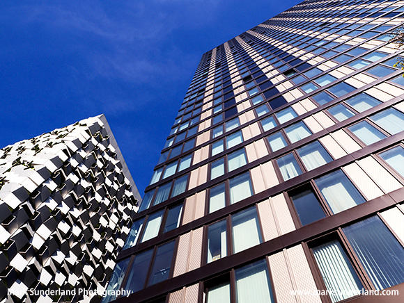 Tower Block and Cheesegrater Building in Sheffield South Yorkshire England