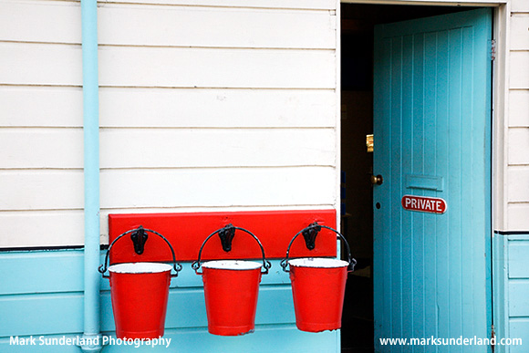 Fire Buckets at Grosmont Station Yorkshire England