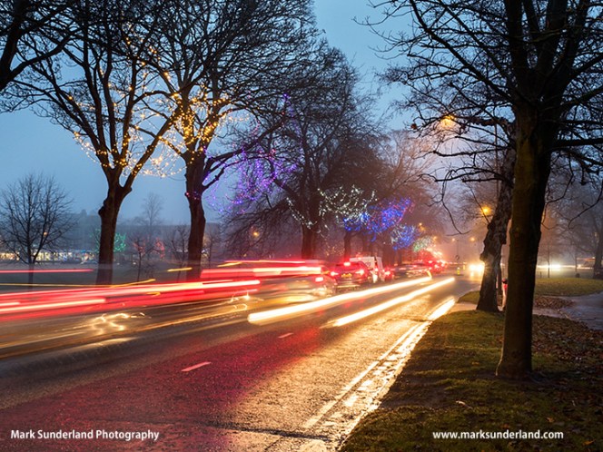 Traffic Trails and Fairy Lights at Harrogate