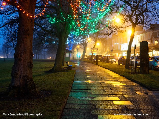 Fairy Lights on West Park in Harrogate
