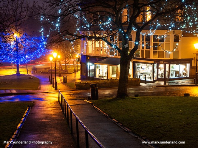 Fairy Lights in Trees on Montpellier Hill at Harrogate