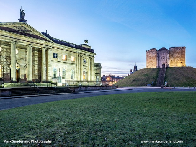 York Crown Court and Cliffords Tower at Dusk