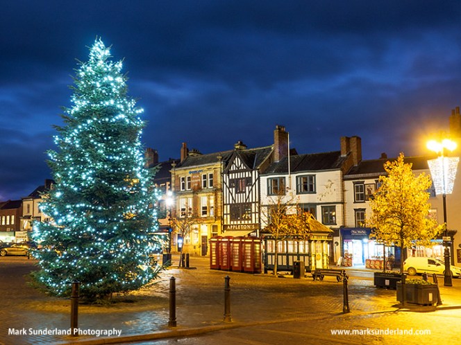 Ripon Market Place at Christmas