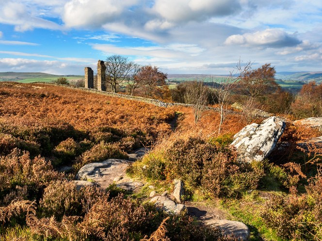 Yorkes Folly or Two Stoops in autumn on Guise Cliff