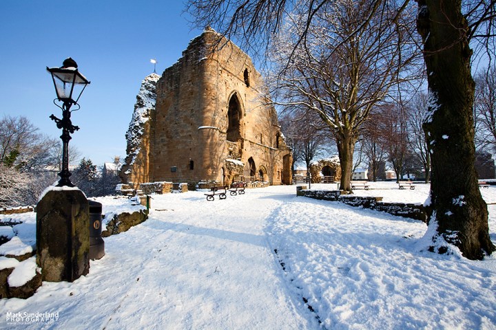 The Kings Tower at Knaresborough Castle in the Snow